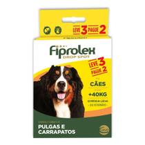 Fiprolex Drop Spot Antipulgas e Carrapatos Para Cães +40kg Leve 3 e Pague 2 Fiprolex Drop Spot Antipulgas e Carrapatos Para Cães +40kg Leve 3 e Pague 2