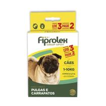 Fiprolex para Cães de 1 a 10kg Drop Spot - 3 pipetas / 0,67 mL - Ceva