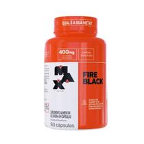 Fire Black 60 Caps Termogênico Desempenho e Resistência Max Titanium