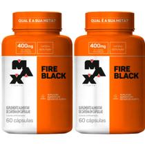 Fire Black Cafeína 60 Caps Max Titanium Kit 2 Potes