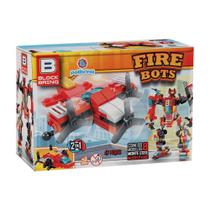 Fire Bots Block Brinq 2 em 1 Polibrinq 3+ Anos com 47 Peças