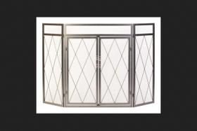 Fire Screen Panacea 15195 Diamante de ferro de 3 painéis 81x127cm
