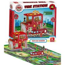 Fire Station 39 Peças - Brincadeira De Criança