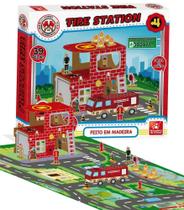 Fire Station 39 Peças Brincadeira De Criança