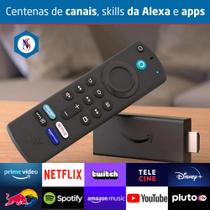 Fire Stick 3º geração Com botoes volume e Atalhos com Controle por Voz Alexa FULL HD