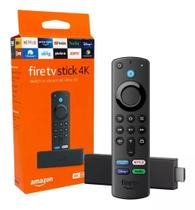 Fire Tv Stick 4k Controle Remoto Por Voz Alexa Amazon Cor Preto Tipo de controle remoto De voz