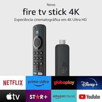 Fire TV Stick 4K Streaming com Dolby Vision/Atmos e suporte a wi-fi 6 Com Alexa e comandos de TV - Novo Fire TV Stick 4K