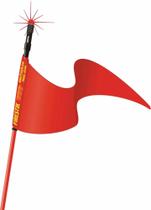 FireStik SR3-R Bastão com Bandeira Vermelha de 91 cm Pronto para Strobe
