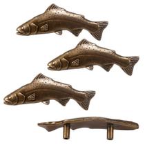 Fish Cabinet Knobs JFWuhap Zinc Alloy Bronze 4 unidades