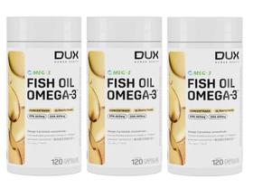 Fish Oil Ômega 3 Dux 120 Cápsulas Kit 03 Unidades