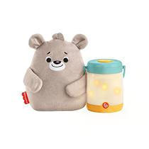 Fisher-Price Baby Bear Firefly Soother Lightup Nursery Sound Machine com TakeAlong Plush Toy for Babies Toddlers, Multicolor