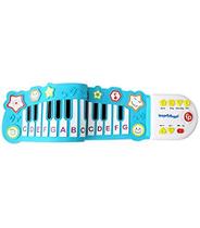 Fisher-Price BendyBand Roll-Up Piano, Teclado de Piano Elétrico de 32 Teclas para Crianças, 5 Músicas Infantis e Modo Follow-Me, Brinquedos Musicais para Crianças 3+