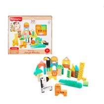 Fisher-Price Blocos De Montar Animaizinhos Da Selva De Madeira JFG11 - Mattel Fisher-Price Blocos De Montar Animaizinhos Da Selva De Madeira JFG11 - Mattel