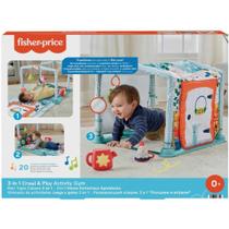 Fisher-Price Ginásio 2 em 1 - tapete de atividades e casinha de campo Luz e Som - Mattel HJK45