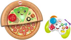 Fisher-Price Laugh &amp Learn Game and Pizza Party Gift Set de 2 brinquedos com luzes, música e conteúdo de aprendizagem para bebês e crianças