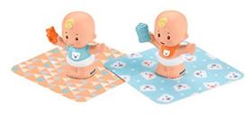 Fisher-Price Little People Snuggle Twins Figure Set for Toddlers, Blonde