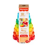 Fisher-Price Pirâmide de Anéis Empilháveis de Madeira HXT77 - Mattel