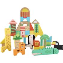 Fisher Price Wood Blocos de Selva 50 Peças de Madeira