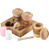 FISHER-PRICE Wood Meu Primeiro Conjunto Cappuccino 15 Peças FISHER-PRICE Wood Meu Primeiro Conjunto Cappuccino 15 Peças