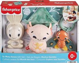 FisherPrice Baby Brinquedos Sensoriais So Many Senses Gift Set com atividades motoras finas para recémnascidos, 4 peças