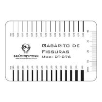 Fissurômetro Gabarito Fissuras Régua Fiss04 Branco Fenix