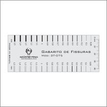 Fissurômetro Gabarito Régua Fissuras Equivalente Modelo FISS01 PVC Transp Fenix