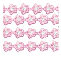 Fita abs flor c/strass 10mm cor 95 rosa bebê metro Fita abs flor c/strass 10mm cor 95 rosa bebê metro
