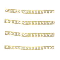 Fita abs laço c/strass 12mm cor ouro metro Fita abs laço c/strass 12mm cor ouro metro