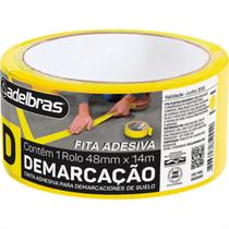 Fita Ades Demarcacao Adelbr Amarelo 48Mmx14M Fita Ades Demarcacao Adelbr Amarelo 48Mmx14M