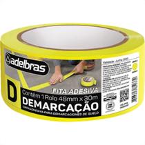 Fita Ades Demarcacao Adelbr Amarelo 48Mmx30M Fita Ades Demarcacao Adelbr Amarelo 48Mmx30M