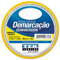 Fita Ades Demarcacao Tekbond Amarelo 48Mmx15M Fita Ades Demarcacao Tekbond Amarelo 48Mmx15M