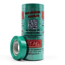 Fita adesiva 12 mm x 33 m com 10 peças Fit-Pel (Verde) Fita adesiva 12 mm x 33 m com 10 peças Fit-Pel (Verde)