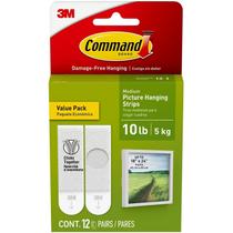 Fita adesiva 3M Command Picture Hanging Strips 12 pares Fita adesiva 3M Command Picture Hanging Strips 12 pares