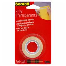 Fita Adesiva 3M Scotch 12mmx20m Transparente Fita Adesiva 3M Scotch 12mmx20m Transparente