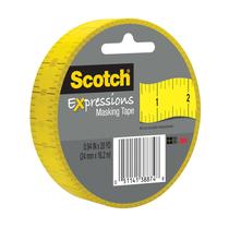 Fita adesiva 3M Scotch Expressions Ruler Print amarela Fita adesiva 3M Scotch Expressions Ruler Print amarela