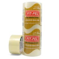 Fita adesiva 48 mm x 45 m com 05 peças Fit-Pel (Cristal) Fita adesiva 48 mm x 45 m com 05 peças Fit-Pel (Cristal)