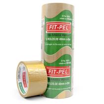 Fita adesiva 48 mm x 45 m com 5 peças marrom - 10104002 - Fit-Pel