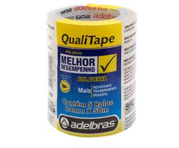 Fita Adesiva Adelbras 24mm x 50m empacotamento 5 unidades transparente