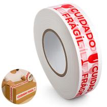 Fita Adesiva BOPP Cuidado Frágil 40mm x 300 Metros Para Embalagem Papelão Plástico JD37 Fita Adesiva BOPP Cuidado Frágil 40mm x 300 Metros Para Embalagem Papelão Plástico JD37