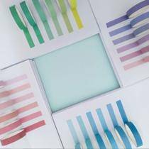 Fita adesiva colorida washi tape tom pastel degradê 10 mm x 2 m com 6 Fitas papelaria fofa