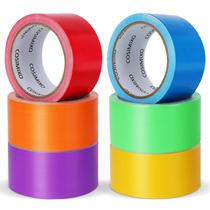 Fita adesiva COSIMIXO Rainbow Colorida, 15 jardas x 5 cm, pacote com 6 Fita adesiva COSIMIXO Rainbow Colorida, 15 jardas x 5 cm, pacote com 6