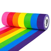 Fita adesiva Craftzilla, pacote múltiplo de 7 rolos, 64 m x 2,54 cm
