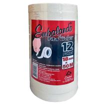 Fita Adesiva Crepe 18mm x 50m PT 12 - Embalando