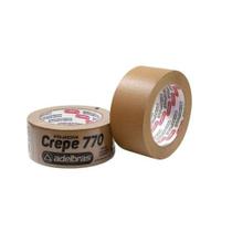 Fita Adesiva Crepe Corrugada Adelbras 770 48mm X 50m para Fechamento de Embalagens Marrom Kraft Fita Adesiva Crepe Corrugada Adelbras 770 48mm X 50m para Fechamento de Embalagens Marrom Kraft