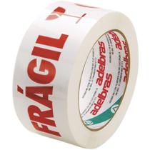 Fita Adesiva Cuidado Frágil 48MM X 100M - Pacote com 2 Rolos
