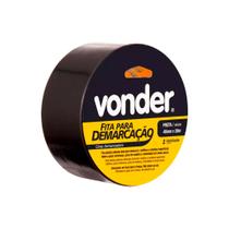 Fita adesiva de demarcação de solo 4,8 cm x 30 m preta 10.65.504.371 - 2 rolos - Vonder