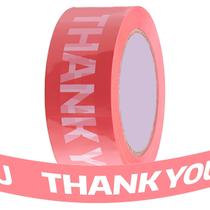 Fita Adesiva de Embalagem Arvakr Rosa Thank You 4,5 cm x 100 m