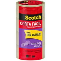 Fita Adesiva de Empacotamento Corta Fácil 45mm x 40m com 4 Rolos Scotch 3M