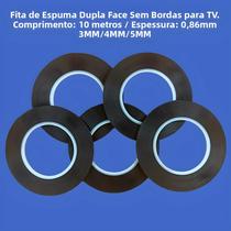 Fita Adesiva De Espuma Dupla Face 3mm 4mm 5mm 10m Para Fixação E Vedação De Telas De TV Curvas Sem Fita Adesiva De Espuma Dupla Face 3mm 4mm 5mm 10m Para Fixação E Vedação De Telas De TV Curvas Sem