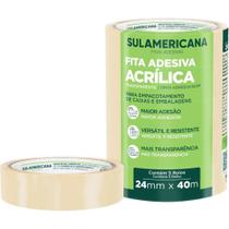 Fita Adesiva de Polipropileno 24MM X 40M Transparente Pacote com 5 Unidades Fita Adesiva de Polipropileno 24MM X 40M Transparente Pacote com 5 Unidades